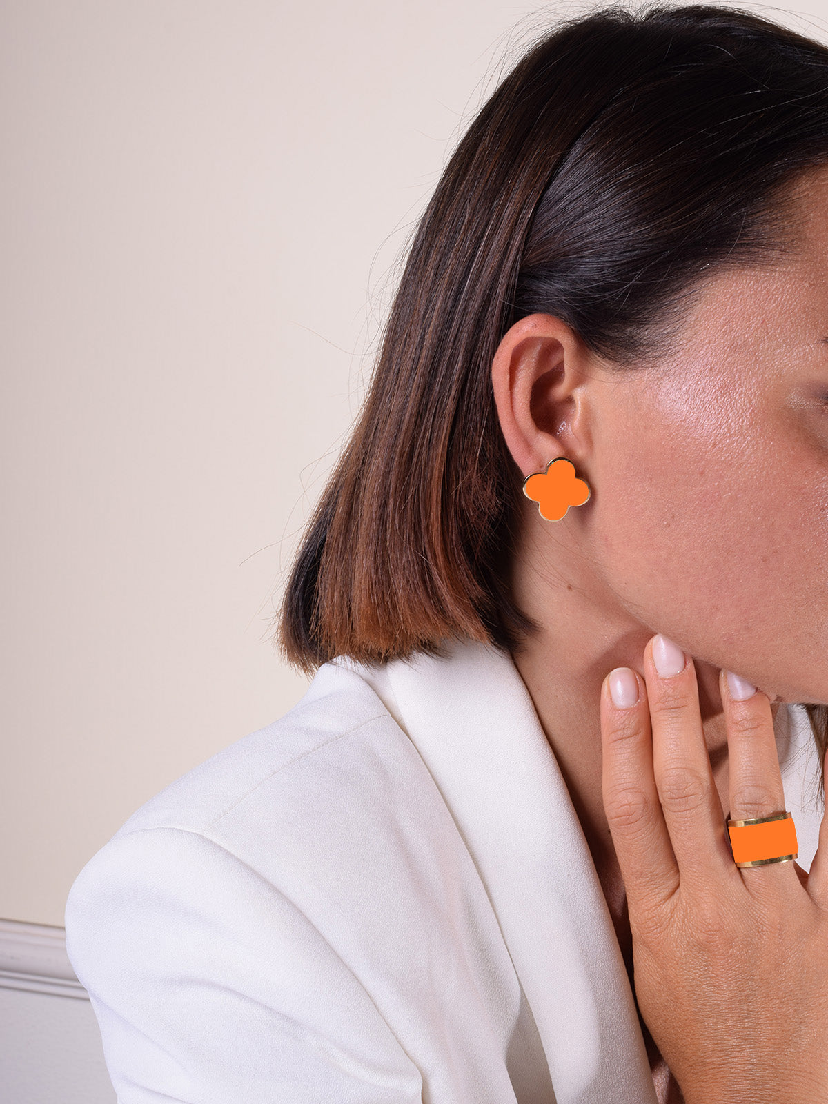 STUD EARRINGS QUATERFOIL