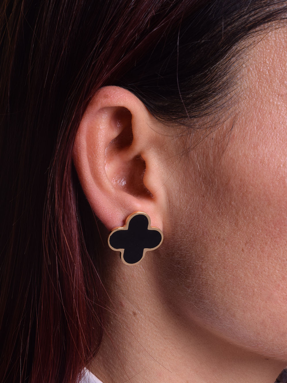 STUD EARRINGS QUATERFOIL
