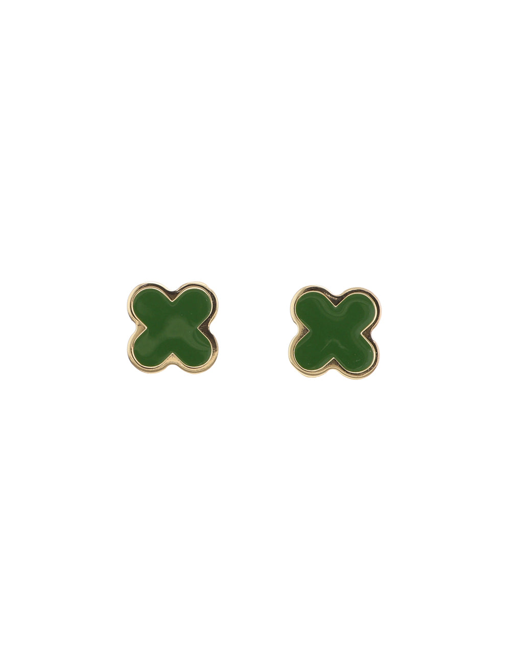 MINI FOUR-LEAF CLOVER EARRINGS