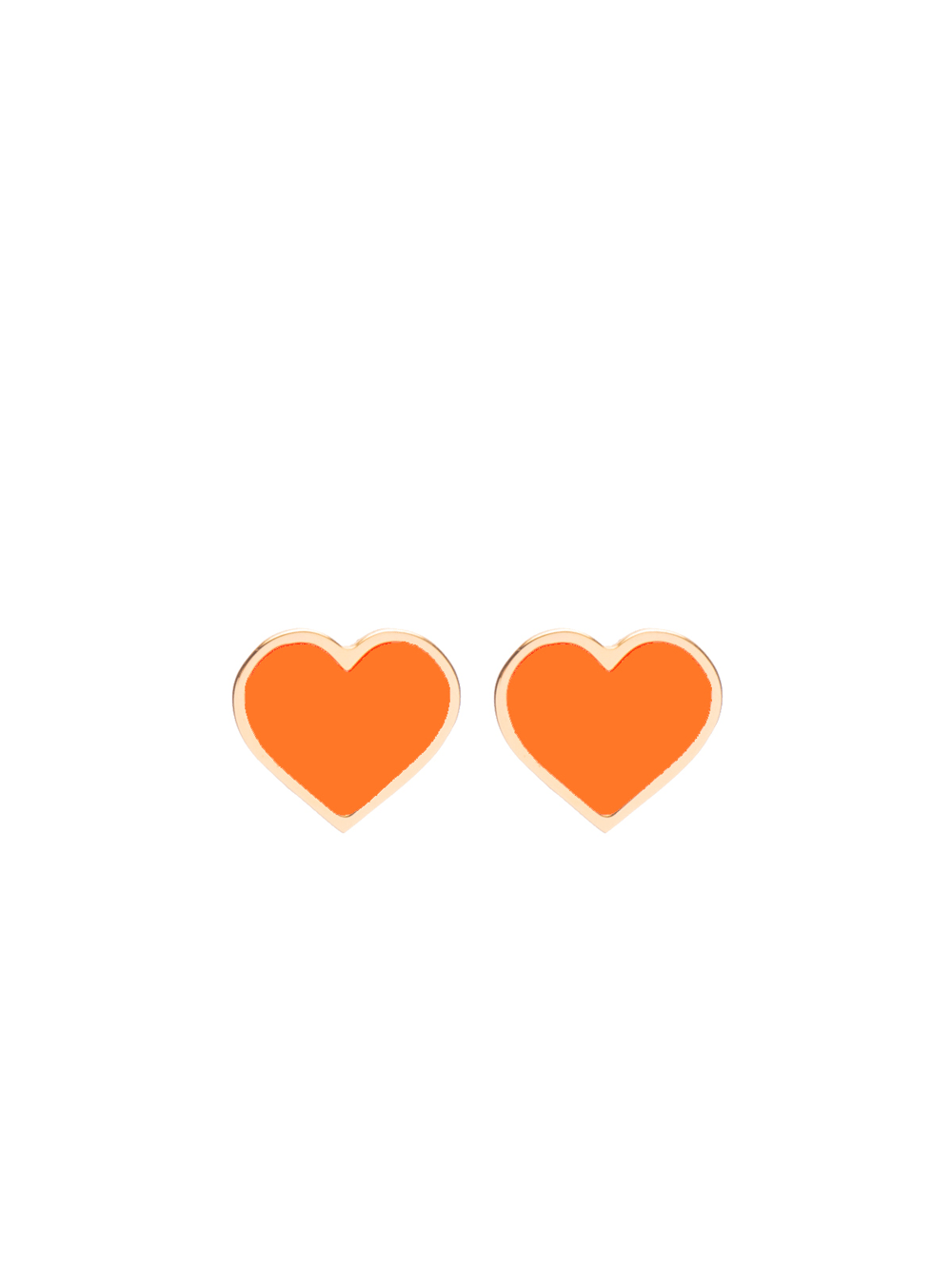 orecchini tappabuco cuore arancio francesca bianchi design orecchini design orecchini forma cuore