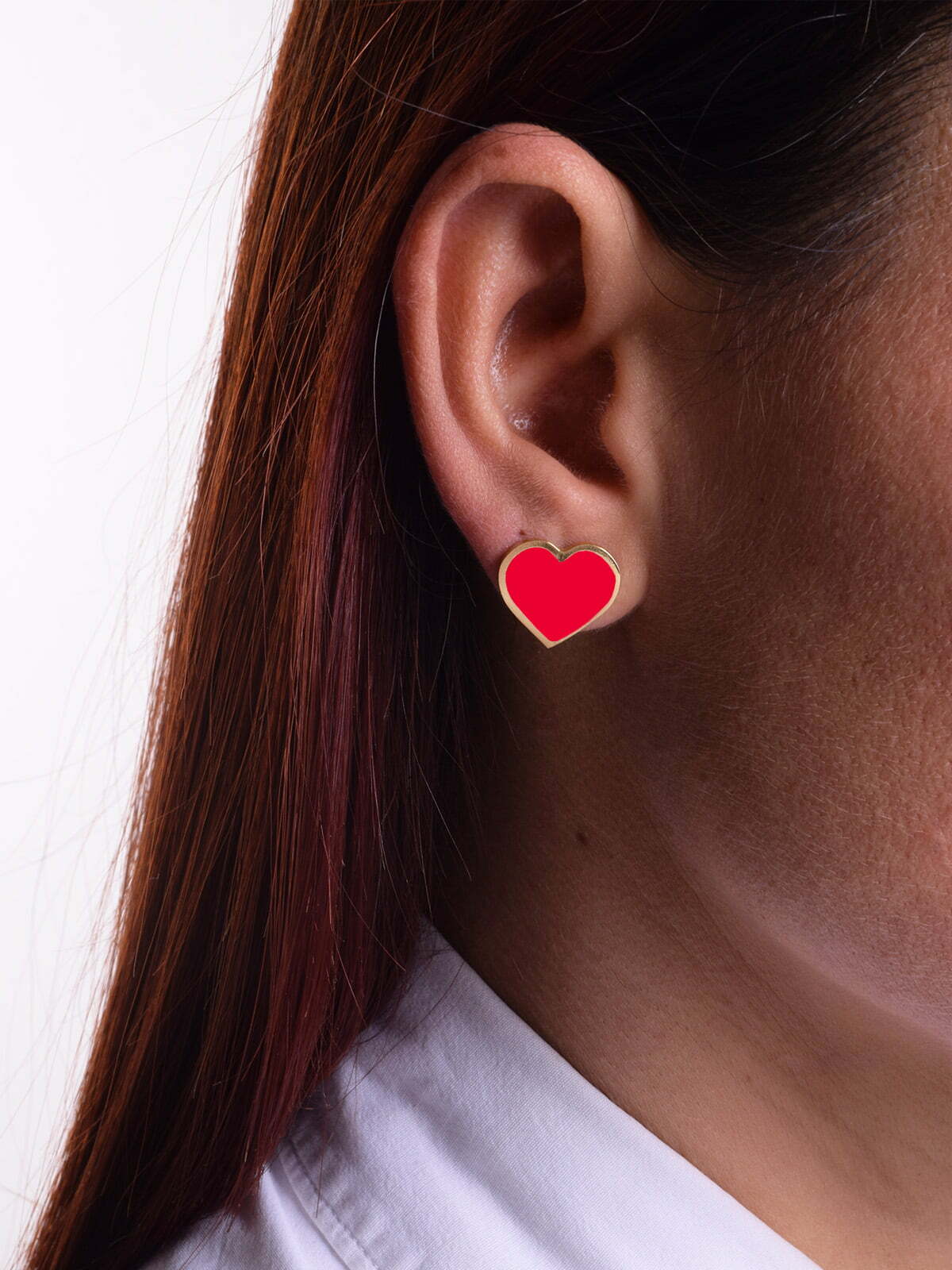 EARRINGS STUD HEART MINI