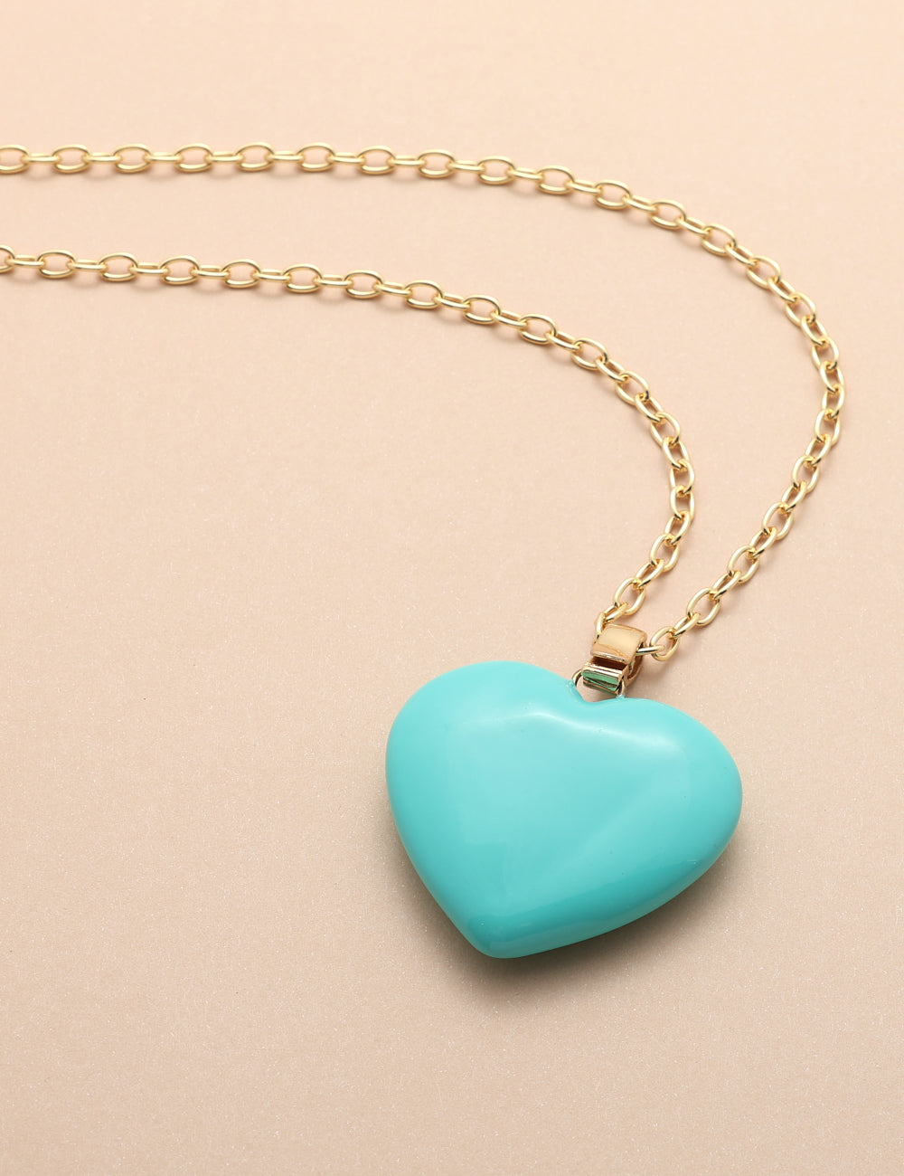 NECKLACE + ROUNDED HEART PENDANT