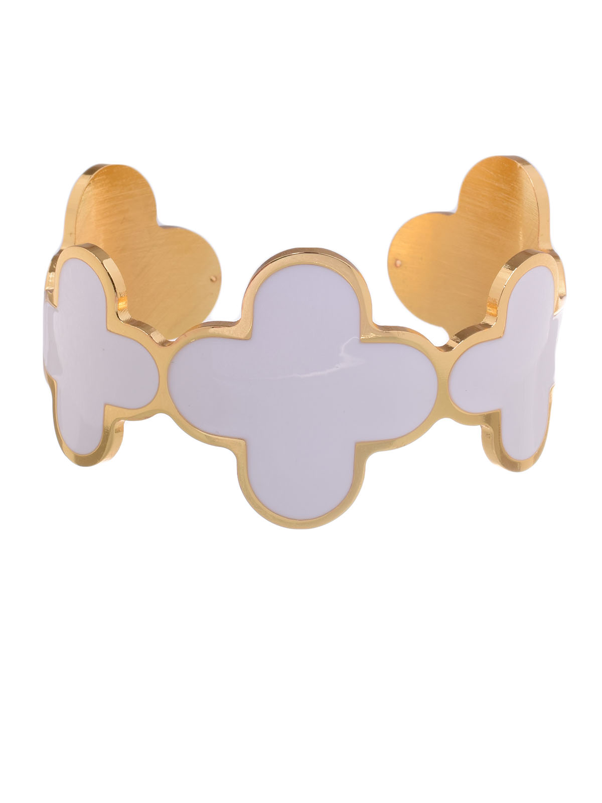 BANGLE QUATERFOIL WHITE