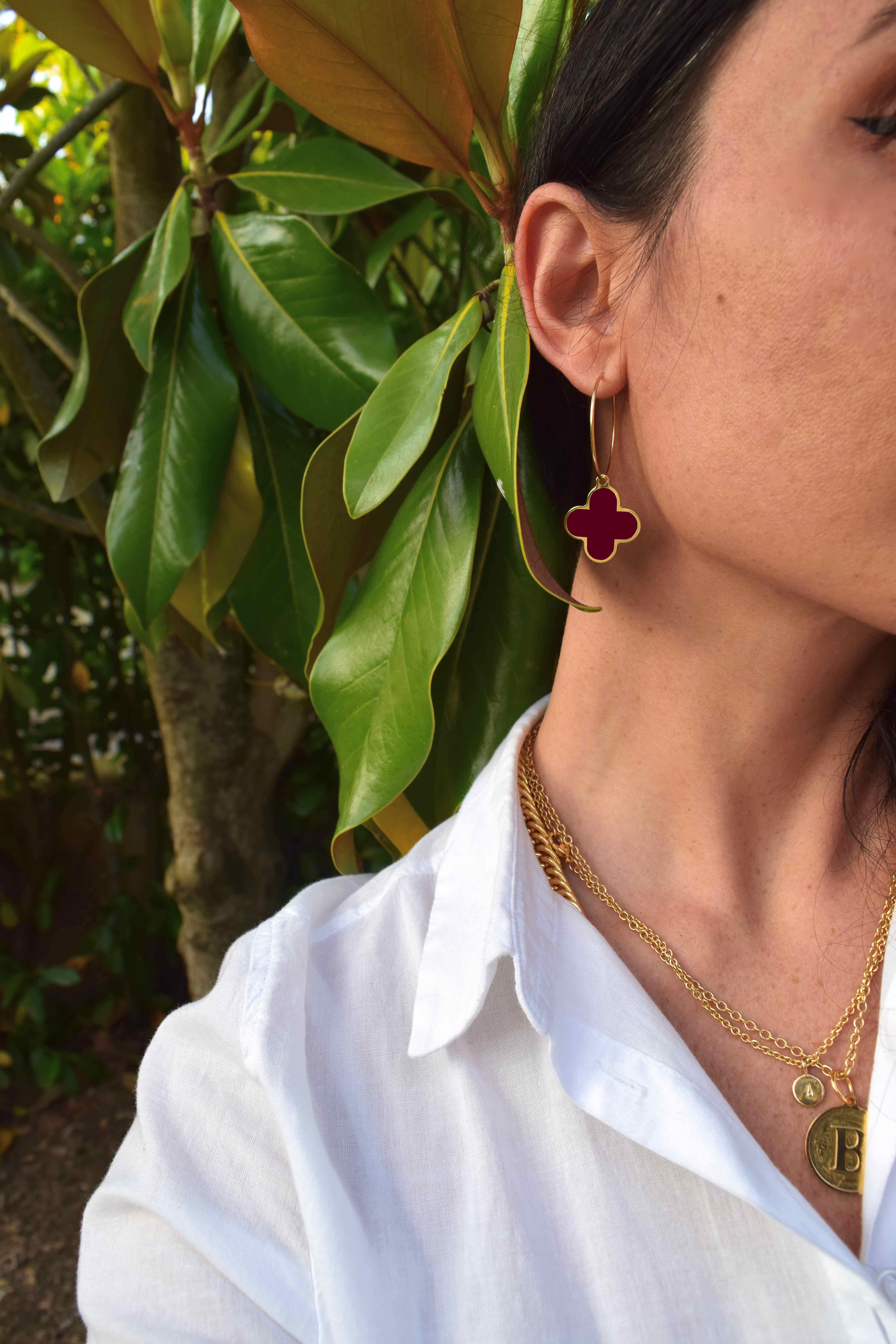 ORECCHINI HOOP FIORE