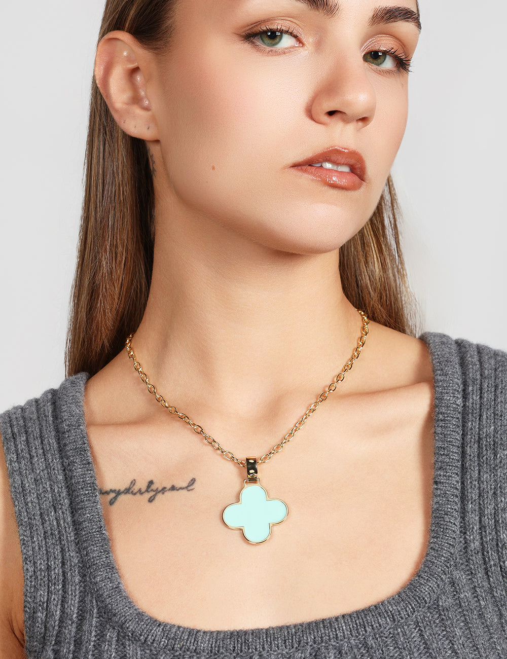 COLLANA CON QUADRIFOGLIO