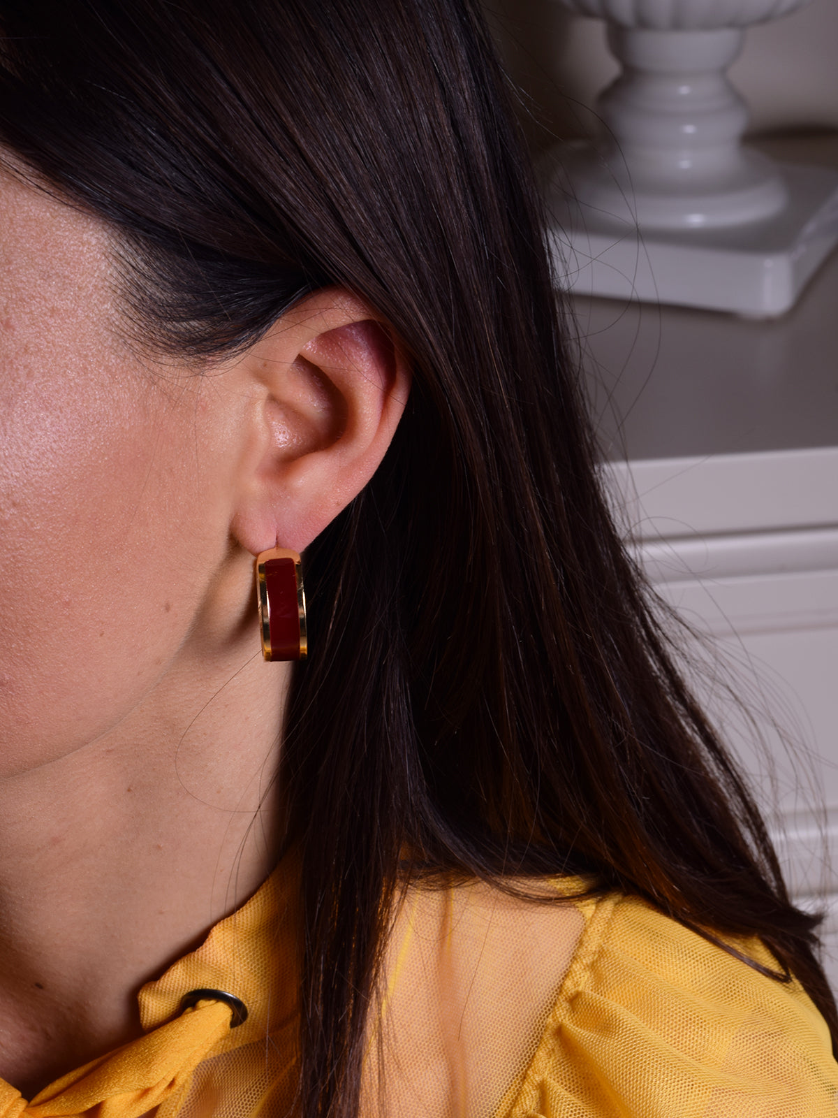 BLUE CIRCLE EARRINGS