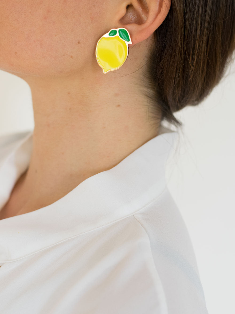 EARRINGS STUD LEMON