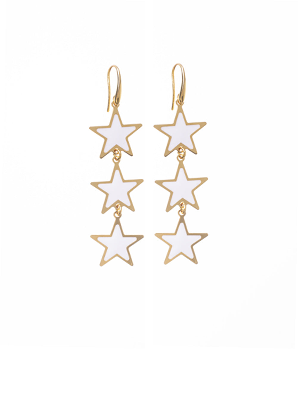 orecchini pendente stella bianco francesca bianchi design gioielli orecchini orecchini bianchi