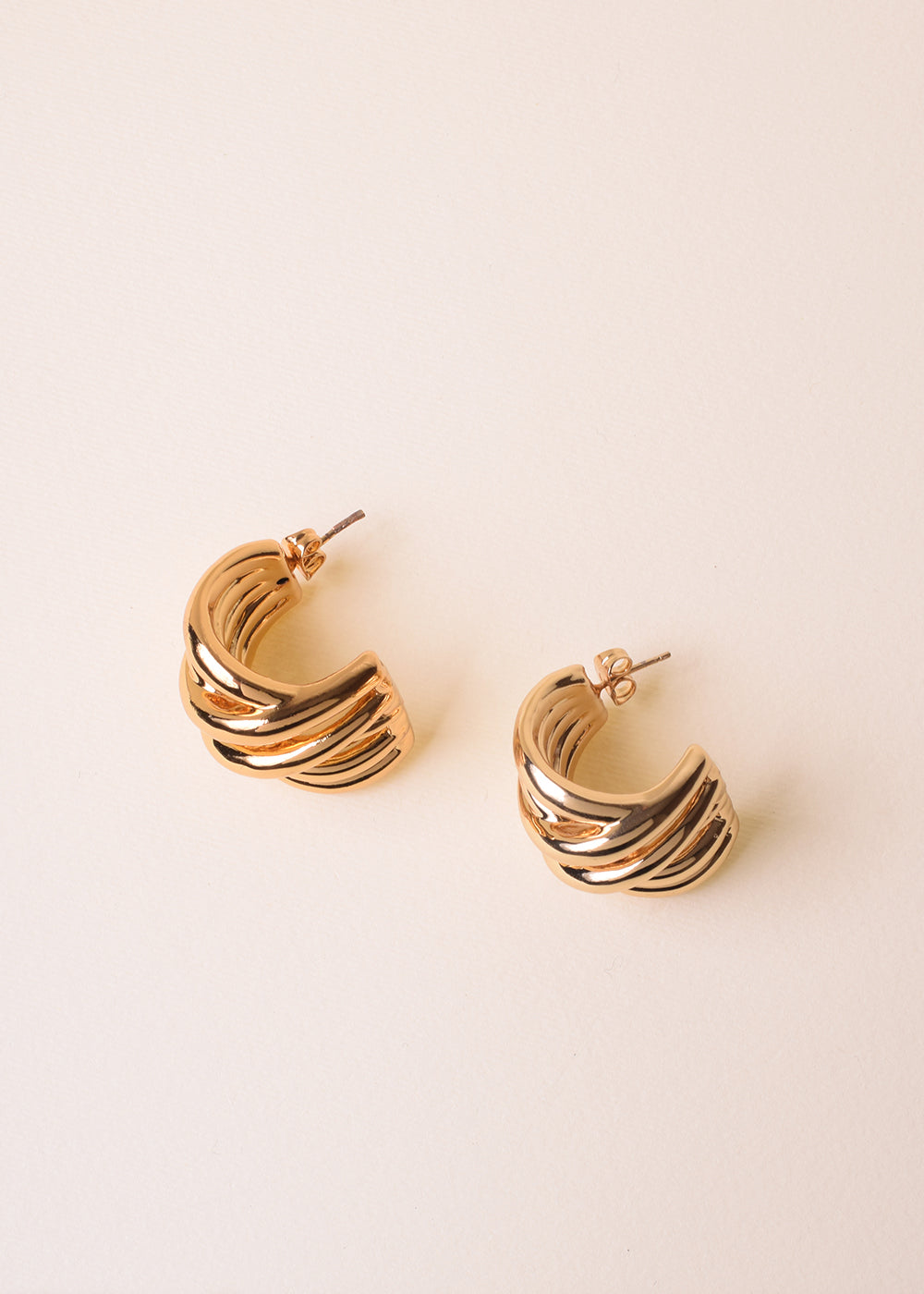EARRINGS WOVEN GOLD