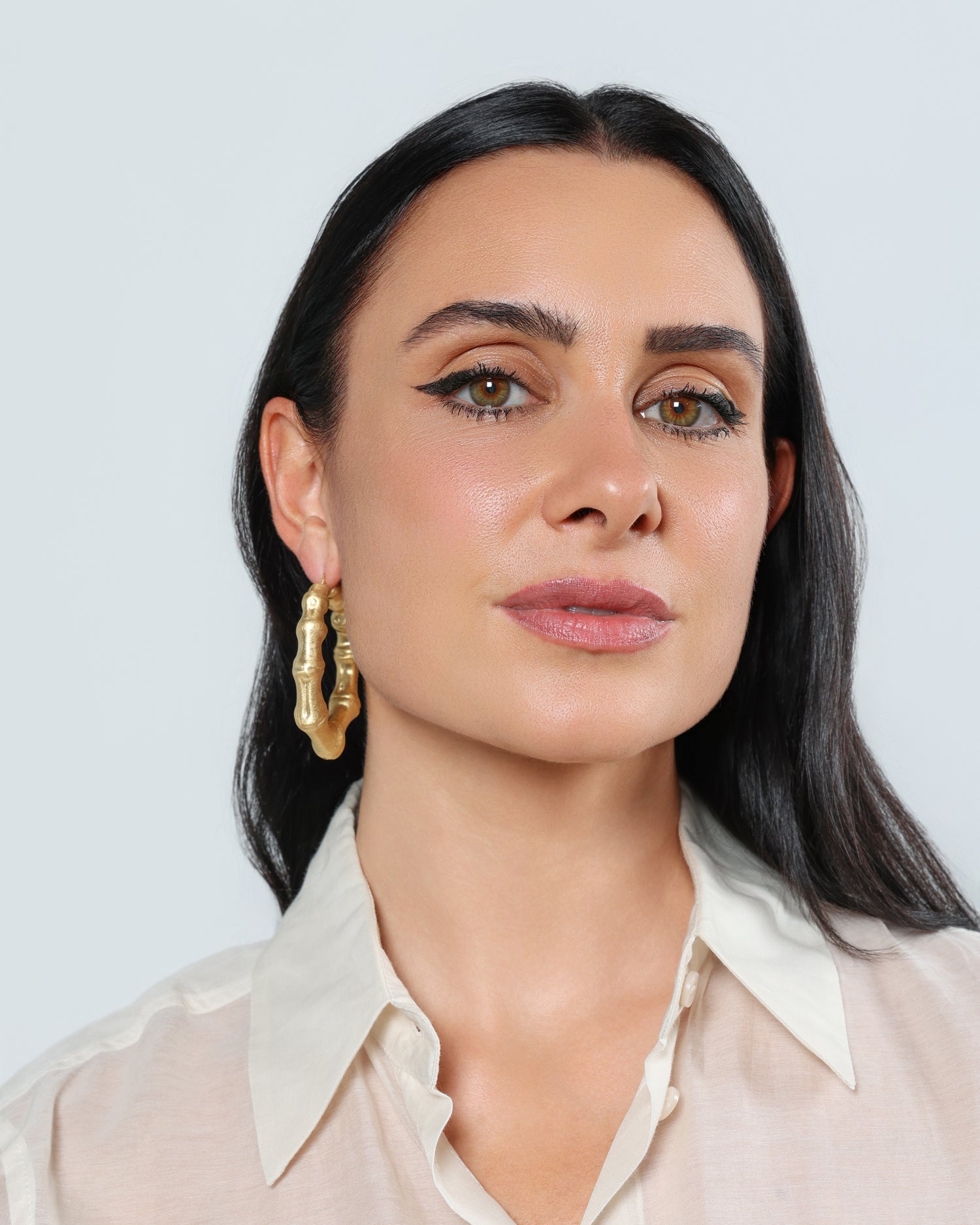EARRINGS HOOP BAMBOO