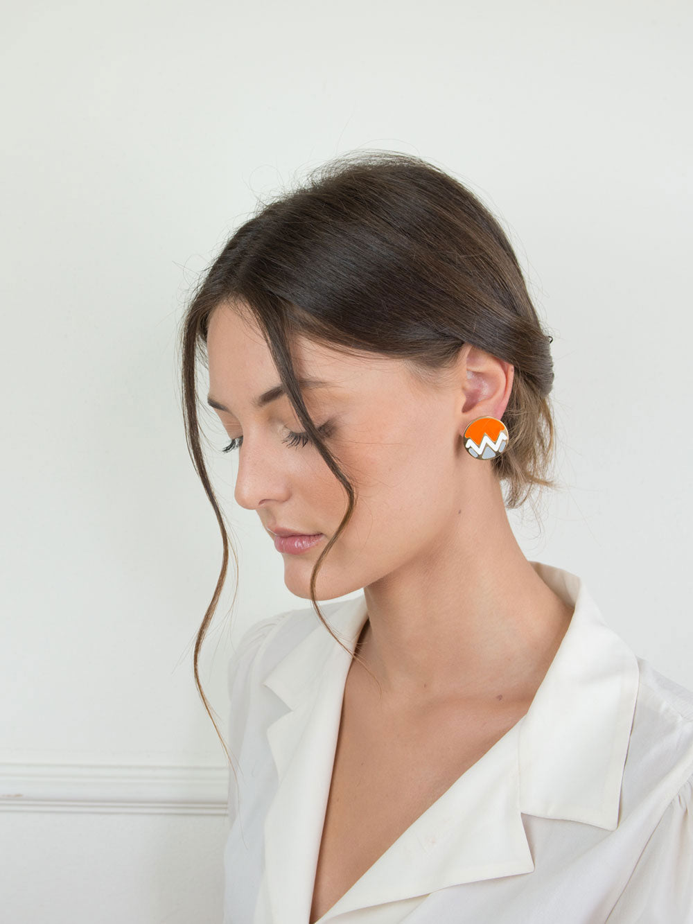 EARRINGS STUD CHEVRON