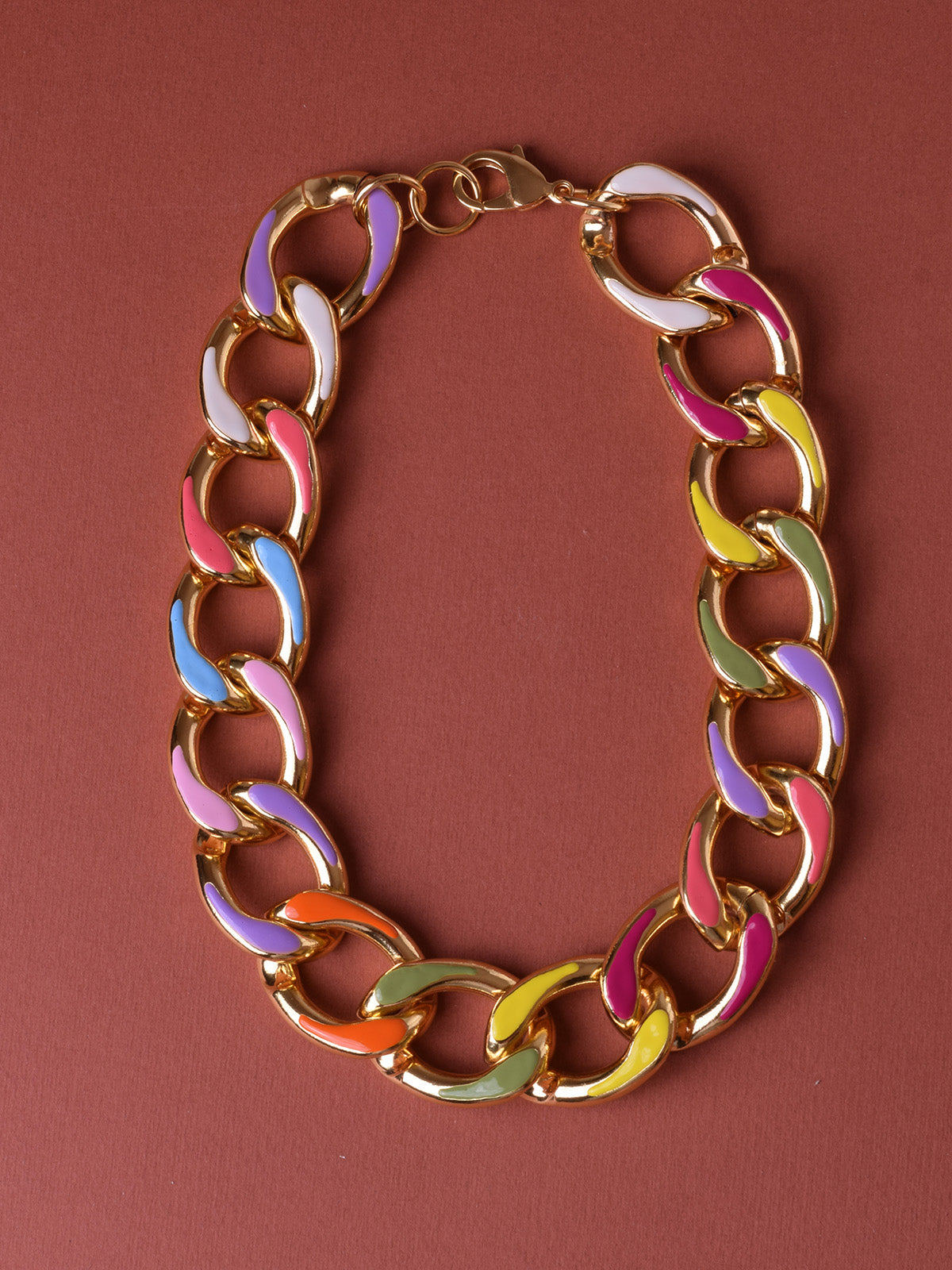 COLLANA GRUMETTA BATTUTA MULTICOLOR