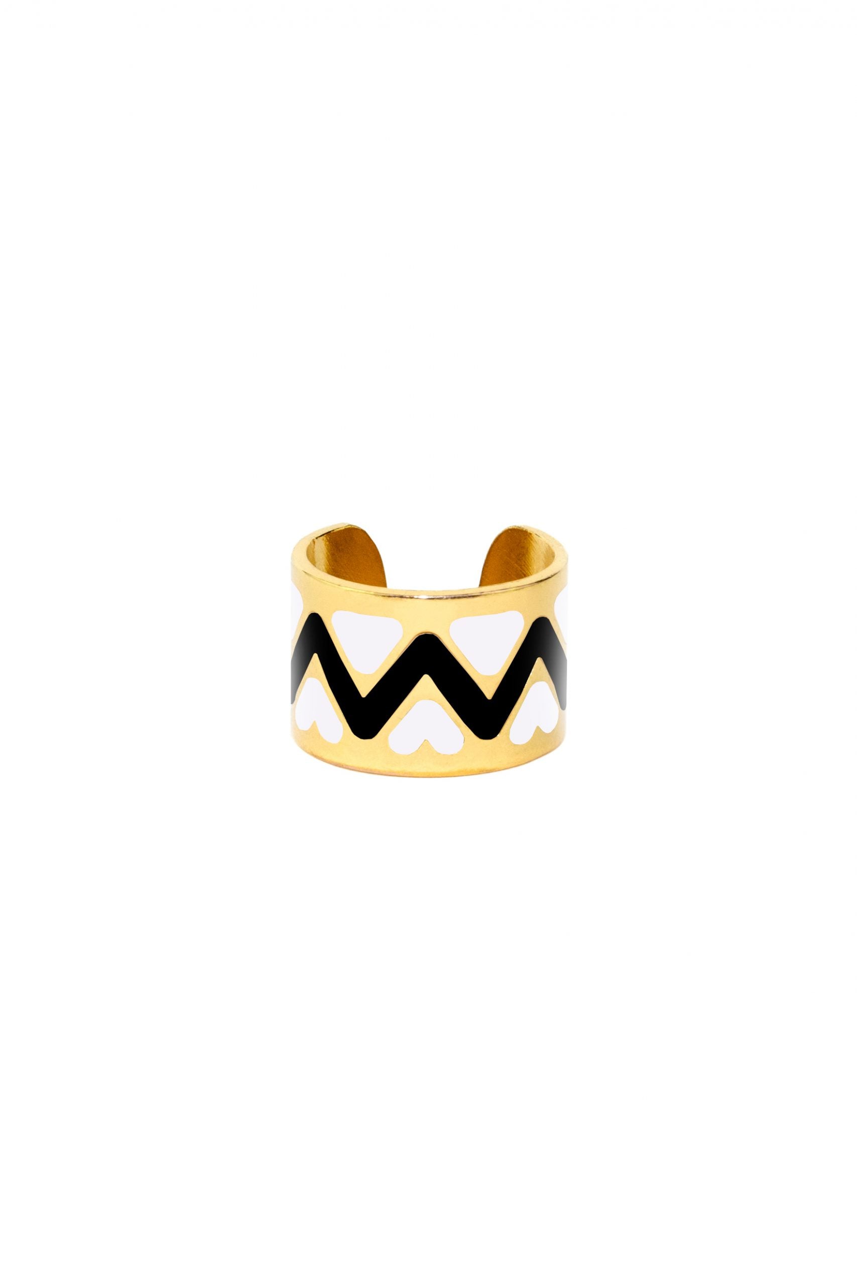 anello chevron casablanca francesca bianchi design anelli design anello placcato oro