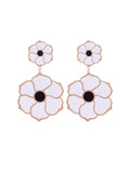 Orecchini giunchiglia bianco francesca bianchi design gioielli orecchini orecchini a sei petali