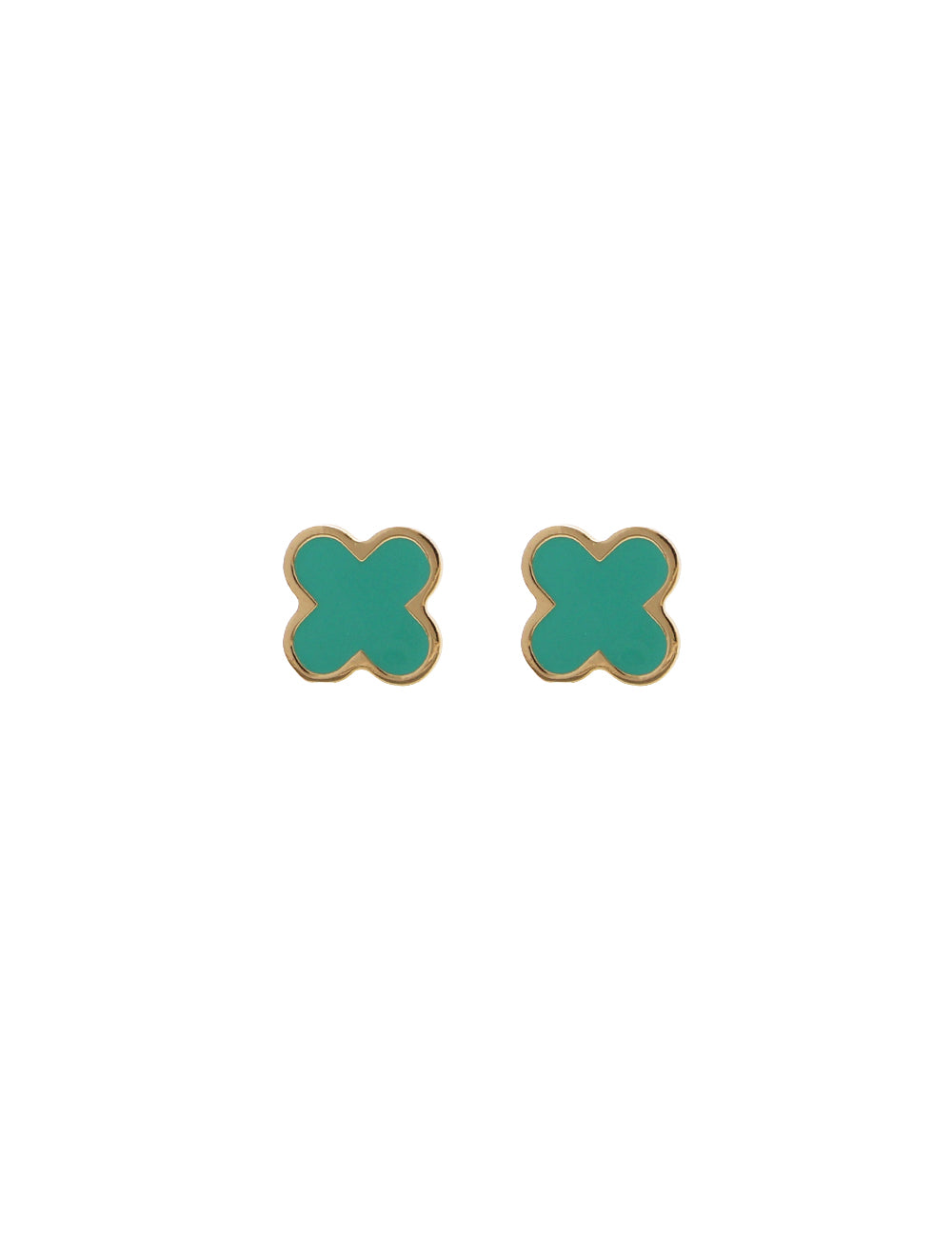 MINI FOUR-LEAF CLOVER EARRINGS