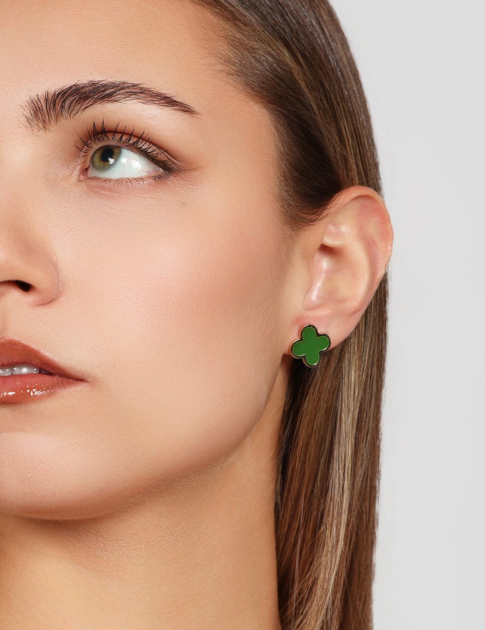 MINI FOUR-LEAF CLOVER EARRINGS