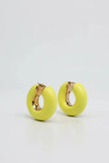 orecchini cerchio colette giallo francesca bianchi design gioielli orecchini orecchini grandi