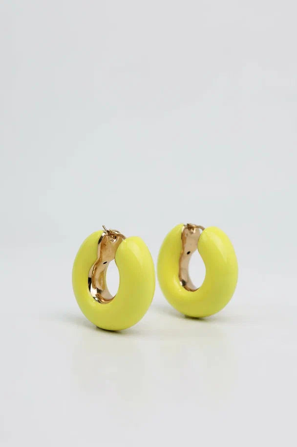 orecchini cerchio colette giallo francesca bianchi design gioielli orecchini orecchini grandi