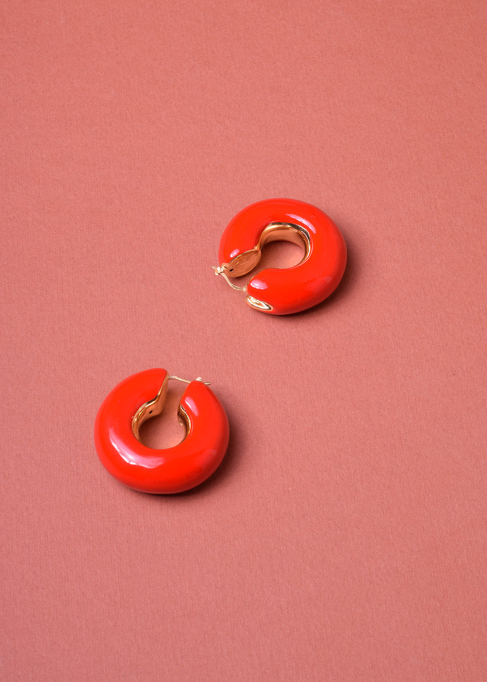 HOOP EARRINGS COLETTE RED