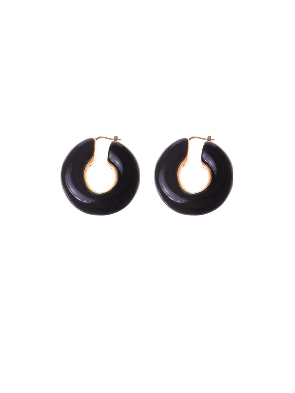 orecchini cerchio colette nero francesca bianchi design gioielli orecchini neri