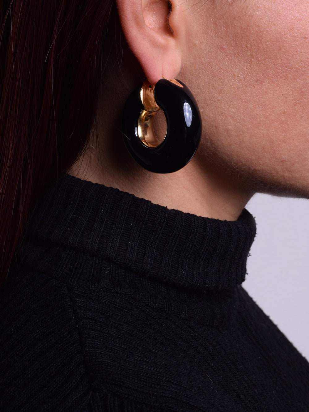HOOP EARRINGS COLETTE BLACK
