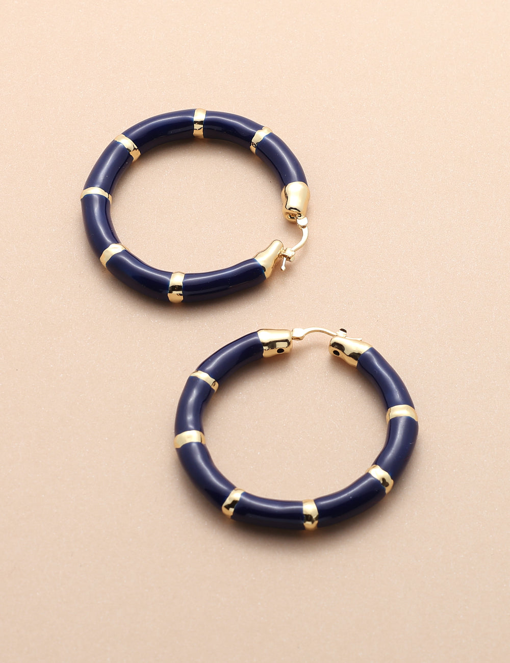 EARRINGS HOOP BAMBOO COPPER