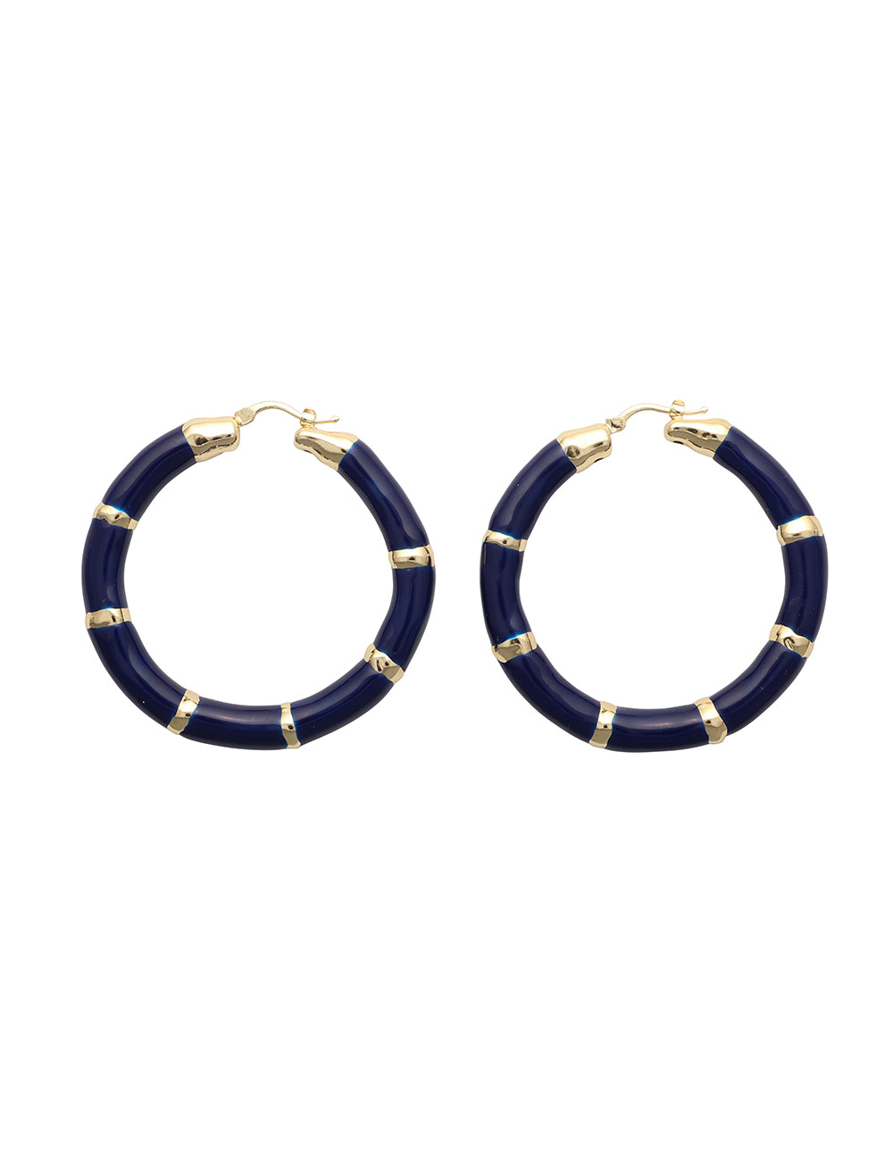 EARRINGS HOOP BAMBOO COPPER