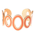 bracciale art déco ovale arancio francesca bianchi design gioielli bracciali bracciale aperto