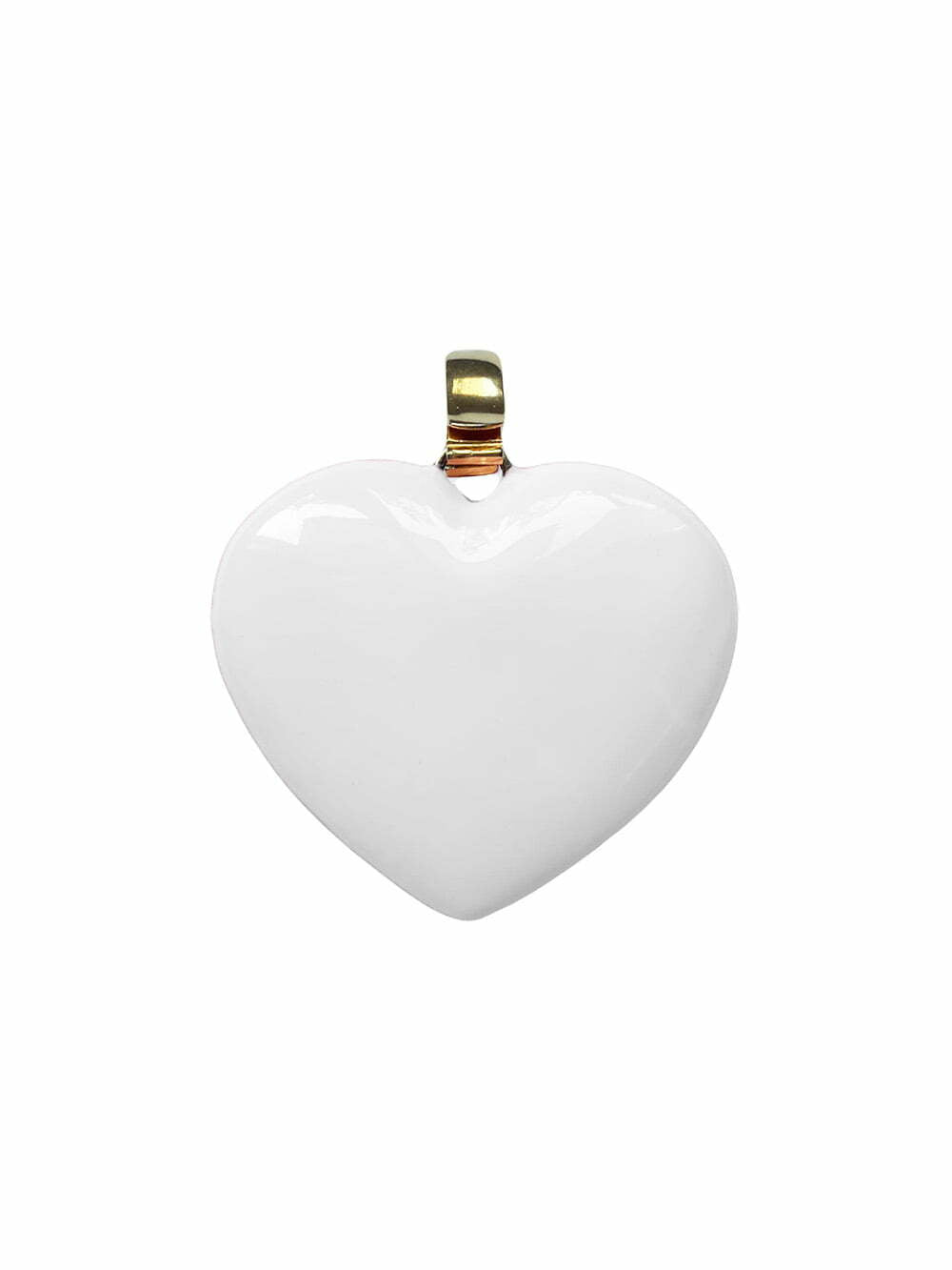 collana cuore bombato bianco Francesca Bianchi Design collana cuore bombato rosa