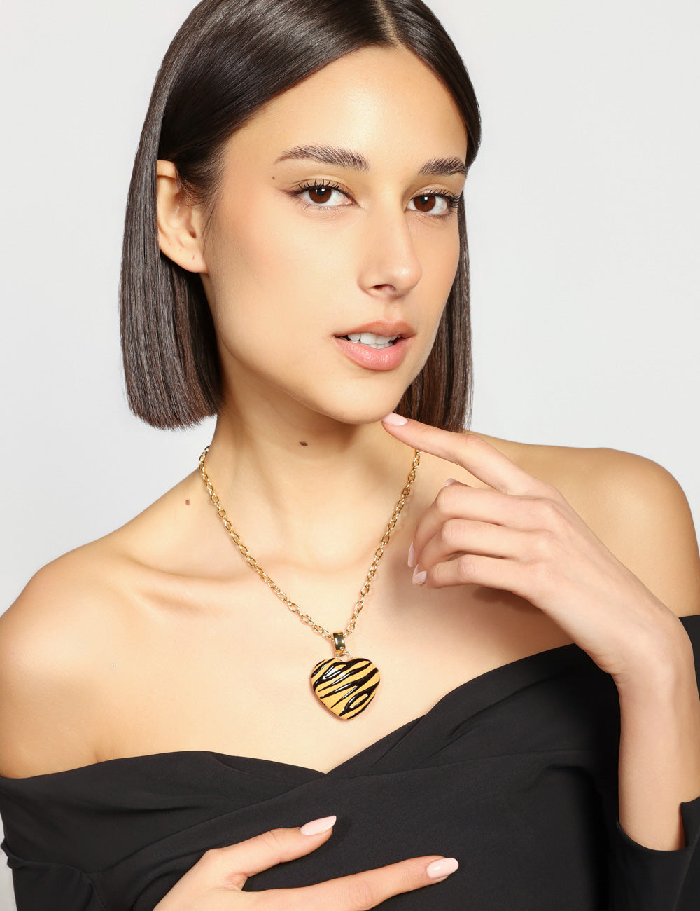 COLLANA CUORE BOMBATO PICCOLO