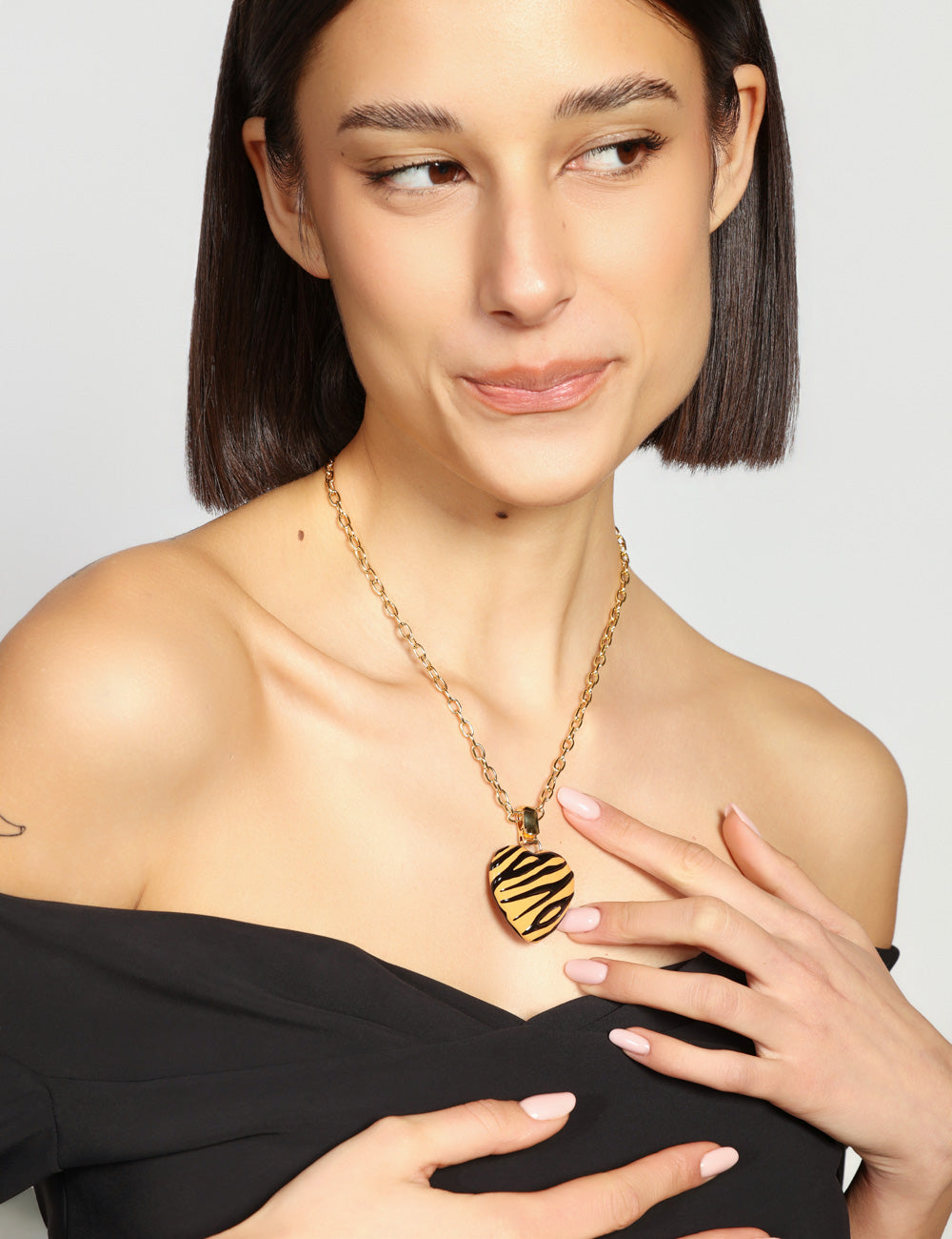 COLLANA CUORE BOMBATO PICCOLO