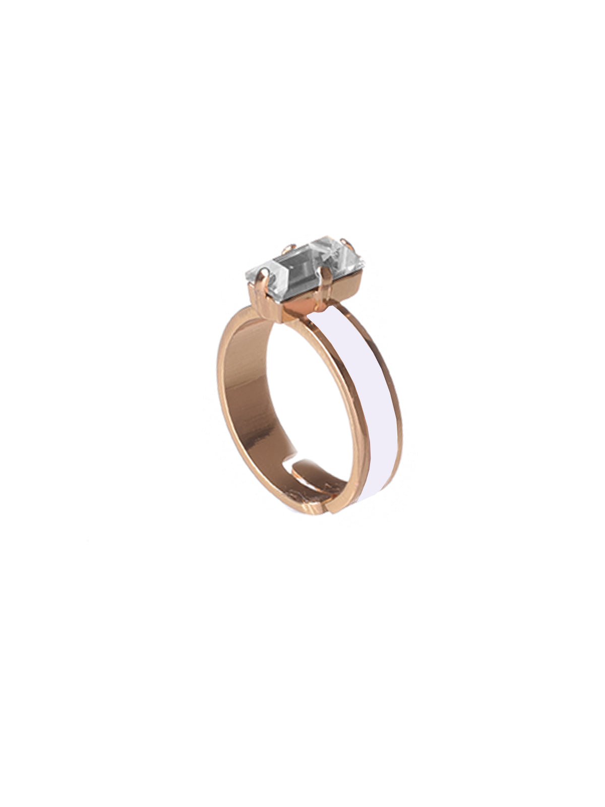 anello mini cristalli bianco francesca bianchi design gioielli anelli anello minimal