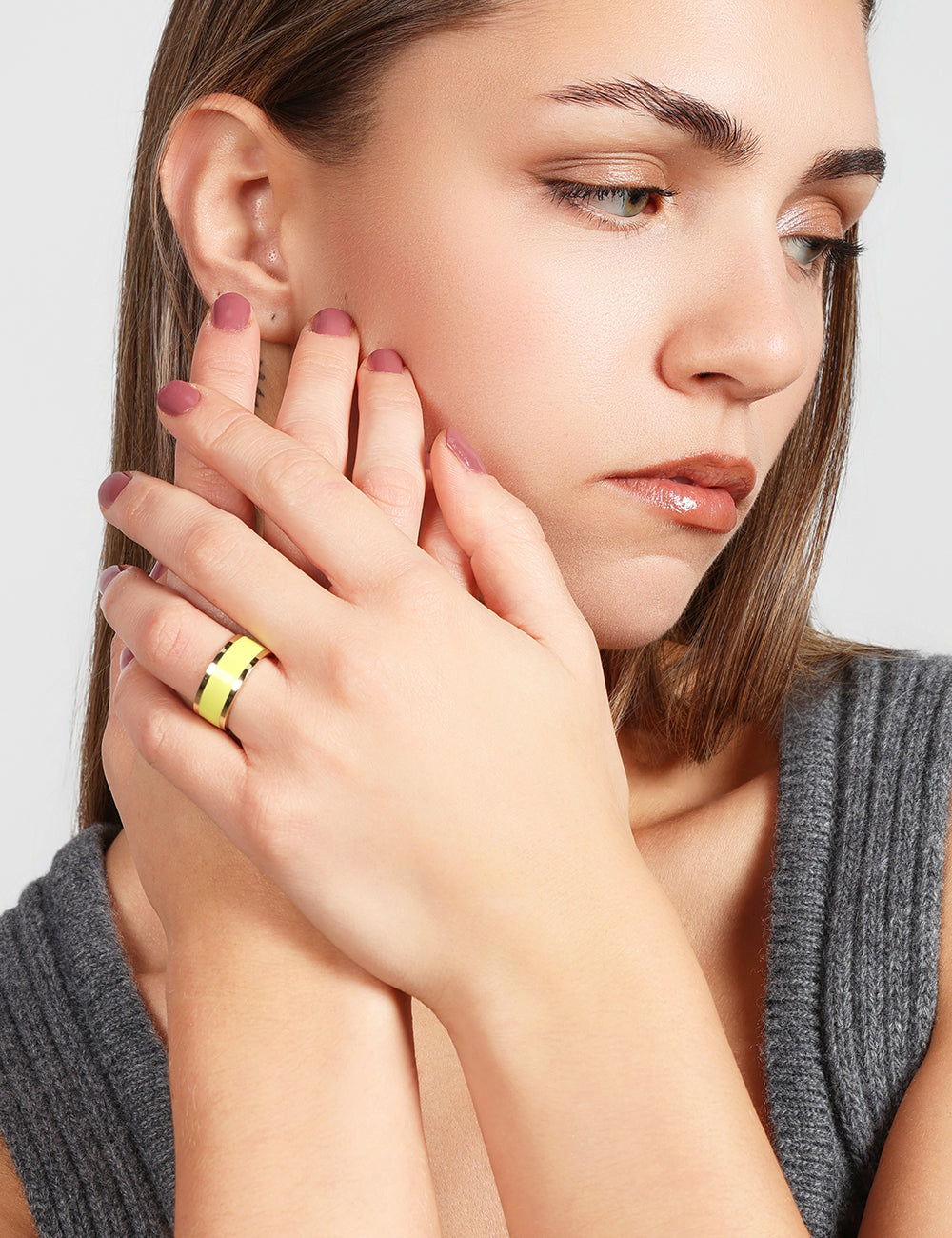 MINI MONO RING WHITE