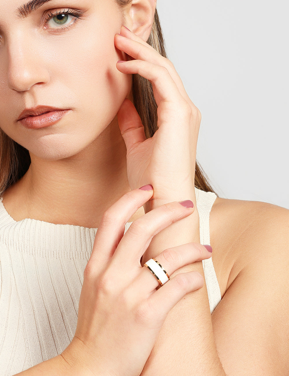 MINI MONO RING WHITE