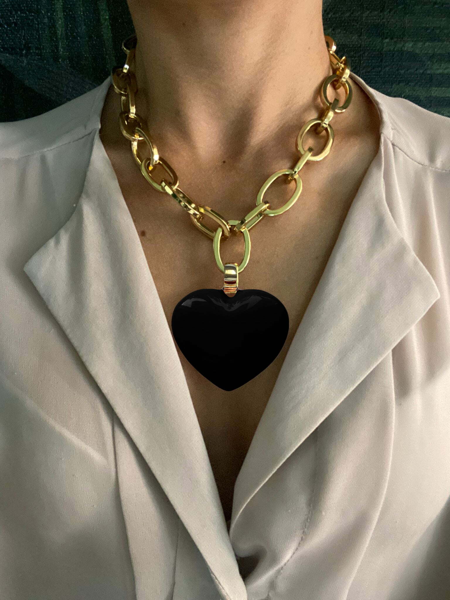 COLLANA + CUORE BOMBATO