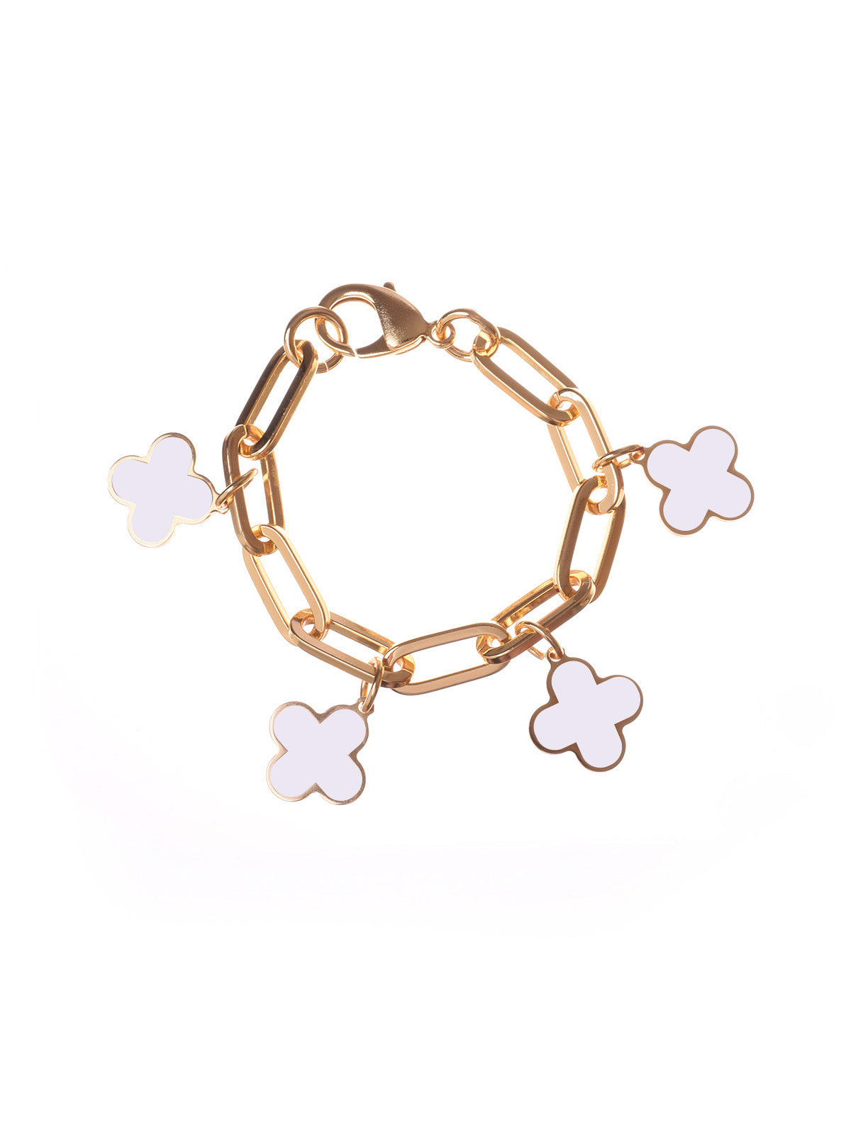 bracciale quadrifogli bianco francesca bianchi design gioielli bracciali gioielli polso