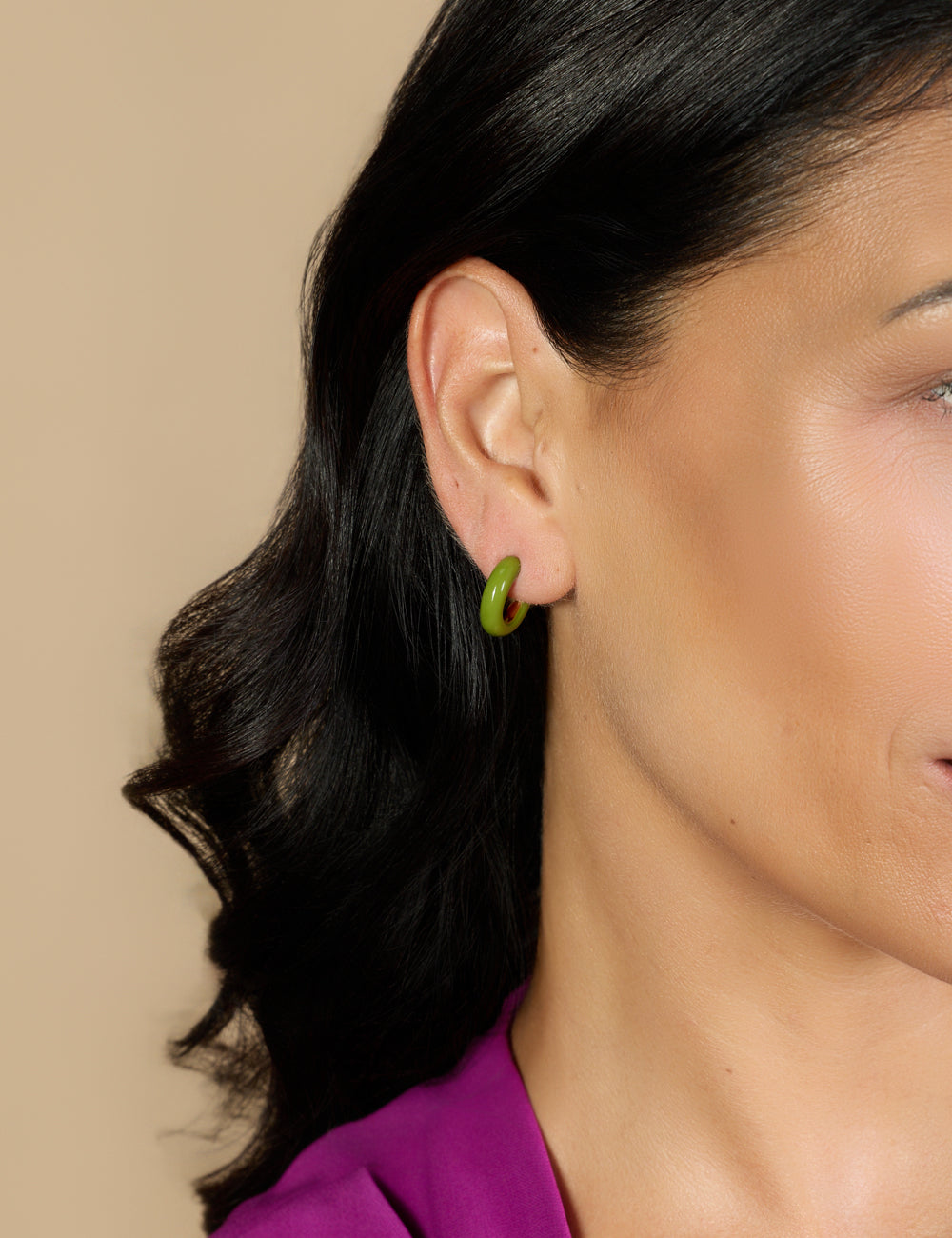 MINI EARRINGS HUGGIE HOOP