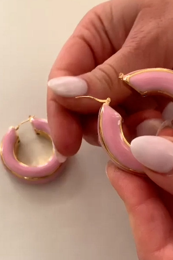 HOOP EARRINGS COLETTE BLACK